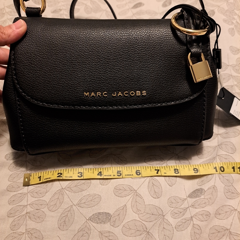 Marc Jacobs Bag, Brand New, Black Leather Cross Body With Adjustable Strap